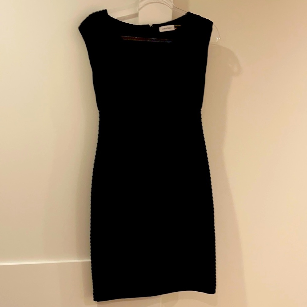 Calvin Klein, ribbed black dress, size 6
